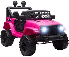 Koduva Vaikiškas elektrinis automobilis, 12V, su nuotolinio valdymo pultu, 2 varikliai, LED, garsinis signalas, rožinis, 100 x 65 x 72 cm