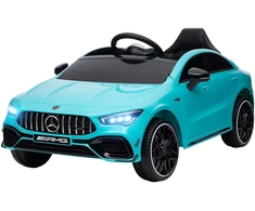 Aosom Vaikiškas elektrinis automobilis Mercedes-benz AMG CLA 45, šviesiai mėlynas, 110 x 61 x 45 cm