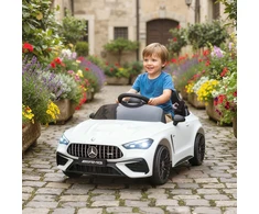 Koduva Vaikiškas elektrinis automobilis Mercedes-AMG dizaino, baltas, 99 x 55 x 43 cm