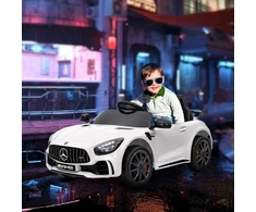 Koduva Vaikiškas elektrinis automobilis Mercedes-Benz AMG GTR, baltas, 12 V, 3-5 km/h