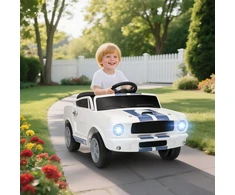 Koduva Vaikiškas elektromobilis Ford Shelby GT 350, 12V, baltas, 97 x 51,5 x 46,5 cm