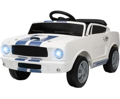 Koduva Vaikiškas elektromobilis Ford Shelby GT 350, 12V, baltas, 97 x 51,5 x 46,5 cm