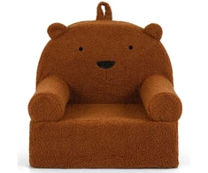 Koduva Vaikiškas Meškiuko Sofa su Minkštu Teddy Fliso Audiniu, Rudas