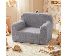Koduva Vaikiškas Putų Sofa su Teddy Fliso Audiniu, Pilkas