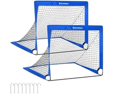 Koduva Vaikiški futbolo vartai, 2 vnt. rinkinys, iššokantys, mėlyni, 90 x 120 x 90 cm
