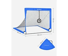Koduva Vaikiškų futbolo vartų rinkinys, 2 vnt., sulankstomi, mėlyni, 90 x 120 x 90 cm