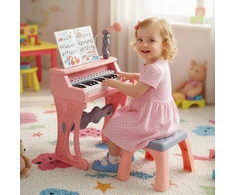 Koduva Vaikų Mini Pianinas 25 Klavišai Rožinis