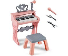 Koduva Vaikų Mini Pianinas 25 Klavišai Rožinis