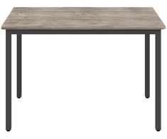 Koduva Valgomojo stalas 4 asmenims, 110 x 70 x 77 cm, medžio drožlių plokštė ir plienas, pilkai juodas