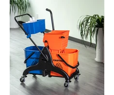 Koduva Valymo vežimėlis su šluostės kibiru, 26 l, plastikas, metalas, oranžinis, 78 x 45 x 95 cm