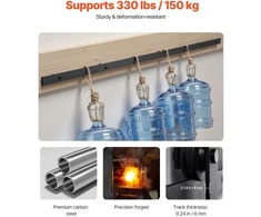 Koduva VEVOR 10 FT slankiojančių tvarto durų furnitūros komplektas, 330 lb, juodas