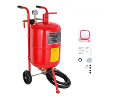 Koduva VEVOR 10 gal / 40 l smėliavimo aparatas su vožtuvu, slėgio matuokliu, keraminiu antgaliu ir 2,5 m žarna