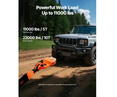 Koduva VEVOR 10 T troso skriemulys su gervės kabliu, 22 000 lb, 10–14 mm virvei