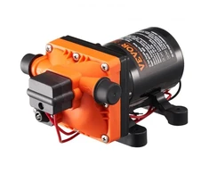 Koduva VEVOR 12 V diafragminis siurblys, 3 GPM (11,36 l/min), 4 kamerų, automatinis slėgio jungiklis, 12,7 mm (1/2") MNPT