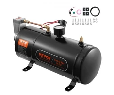Koduva VEVOR 12 V oro kompresorius su baku 3 l, 120 psi, skirtas traukinių signalams