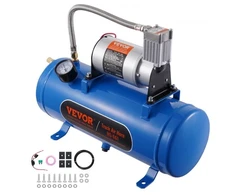 Koduva VEVOR 12 V oro kompresorius su baku 6 l, 120 psi, skirtas traukinių signalams