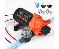 Koduva VEVOR 12 V vandens siurblys RV, 4 GPM (15,1 l/min), 3 kamerų, savaiminio įsiurbimo, 40 PSI
