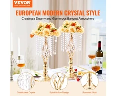 Koduva VEVOR 12 vnt 49 cm aukščio metalinis vestuvinis vazos stovas, French Gold, LJL-04