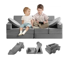 Koduva VEVOR 15 dalių modulinė vaikų sofa ETW001-11, 25D kempinė, velvetas