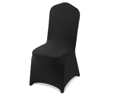 Koduva VEVOR 150 vnt. juodi kėdžių užvalkalai, tamprūs poliesterio ir spandekso, iki 510 x 450 x 950 mm