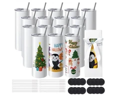 Koduva VEVOR 16 vnt. tiesūs sublimaciniai puodeliai, 20 oz/591,5 ml, nerūdijančio plieno