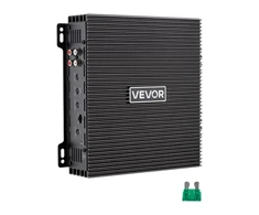 Koduva VEVOR 2 kanalų tiltuojamas automobilių garso stiprintuvas Class AB, 2 x 300 W / 2 x 600 W, Titanium Gray