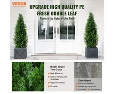 Koduva VEVOR 2 vnt. dirbtinis kedro topiarinis medis, 121,9 cm, UV dekorui vidaus ir lauko erdvėms