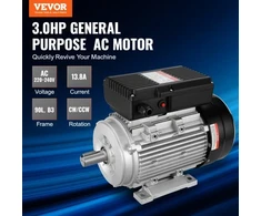 Koduva VEVOR 2,2 kW elektrinis variklis, 2800 aps./min., AC 220–240 V, 90L, B3, 24 mm raktinis velenas