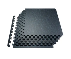 Koduva VEVOR 25 dalių interlocking gimnastikos grindų kilimėliai, juodi su mėlynais taškais, 610 x 610 x 14 mm