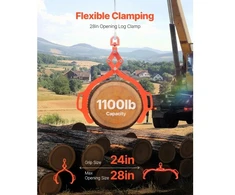 Koduva VEVOR 28 colių rąstų keltuvas su 2 nasrais, 1100 lb, plieno