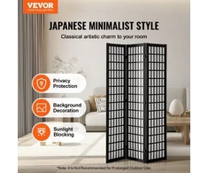 Koduva VEVOR 3 panelių japoniška kambario pertvara