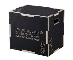 Koduva VEVOR 3 viename plyometrinė šuolių dėžė, juoda, 42 x 39 x 13 cm