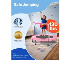Koduva VEVOR 36" vaikų batutas su rankena, sulankstomas mini batutas 3+ metų vaikams, raudonas