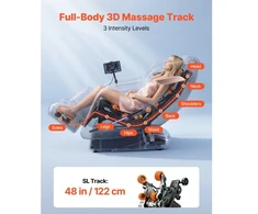 Sofa VEVOR 3D nulinės gravitacijos masažinė kėdė su prailginama pakoja, automatinėmis programomis, oro pagalvėmis, juosmens ir kojų šildymu