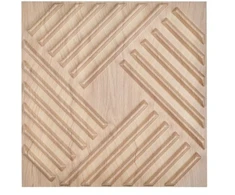 Koduva VEVOR 3D sienų panelės, 12 vnt., PVC, 19,7 x 19,7 col., šviesaus medžio spalva