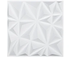 Koduva VEVOR 3D sienų panelės, 33 vnt., 300 x 300 mm, PVC, minimalistinio deimanto raštas, matinė balta