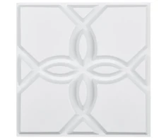 Koduva VEVOR 3D sienų panelės, 33 vnt., 11,81 x 11,81 col., PVC, matinė balta, gėlių stilius