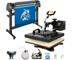Koduva VEVOR 5-in-1 karšto spaudimo presas 38,1 x 38,1 cm ir vinilo pjaustyklė su 3 peiliais