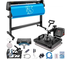 Koduva VEVOR 5 in 1 skaitmeninis karščio presas 15" x 12" ir 53" vinilo pjaustytuvas su SignMaster