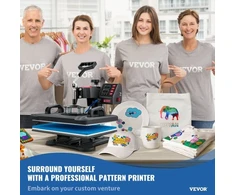 Koduva VEVOR 5 in 1 termo preso mašina 30,48 x 38,1 cm, „Clamshell“, 1250 W
