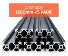 Koduva VEVOR 5 vnt. 2040 T formos aliuminio profilis, 1200 mm, juodas