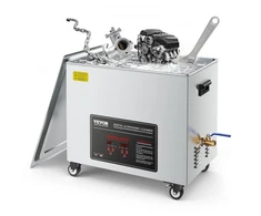 VEVOR 50L ultragarsinis valiklis, pramoninis, su krepšiu ir skaitmeniniu ekranu, 840 W, nerūdijančio plieno
