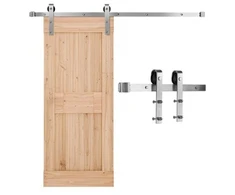Koduva VEVOR 5FT slankiojančių tvarto durų furnitūros rinkinys, 330 lbs, iki 30 colių pločio, 1-3/8–1-3/4 colių storio, sidabrinis