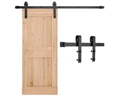 Koduva VEVOR 5FT stumdomų tvarto durų furnitūros komplektas, 330 lb, juodas