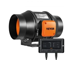 Koduva VEVOR 6 colių inline duct ventiliatorius 402 CFM su temperatūros ir drėgmės valdikliu