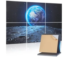 Koduva VEVOR 6 vnt. akustinės sienų plokštės „Earth“, 600 x 600 x 10 mm, lipnios