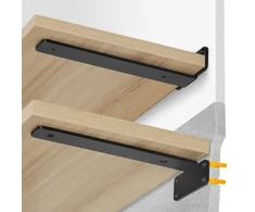 Koduva VEVOR 6 vnt. sunkiosios lentynos laikikliai, 10" x 4" x 1,6", 5 mm, matinės juodos spalvos