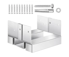 Koduva VEVOR 6x6 stulpo pagrindas, 10 vnt., cinkuoto anglinio plieno, betonui