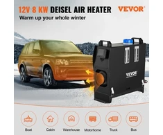Koduva VEVOR 8 kW dyzelinis oro šildytuvas, 12 V, juodas LCD jungiklis