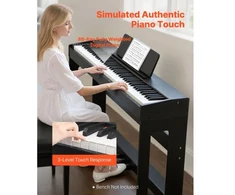 VEVOR 88 klavišų pasvertas skaitmeninis pianinas, juodas